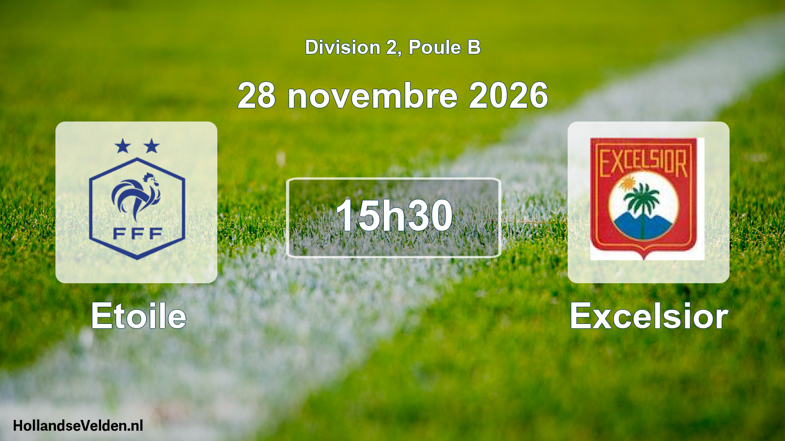 Match programmé: Etoile - Excelsior (28 novembre 2026)