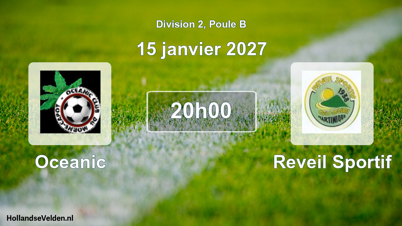 Match programmé: Oceanic - Reveil Sportif (15 janvier 2027)