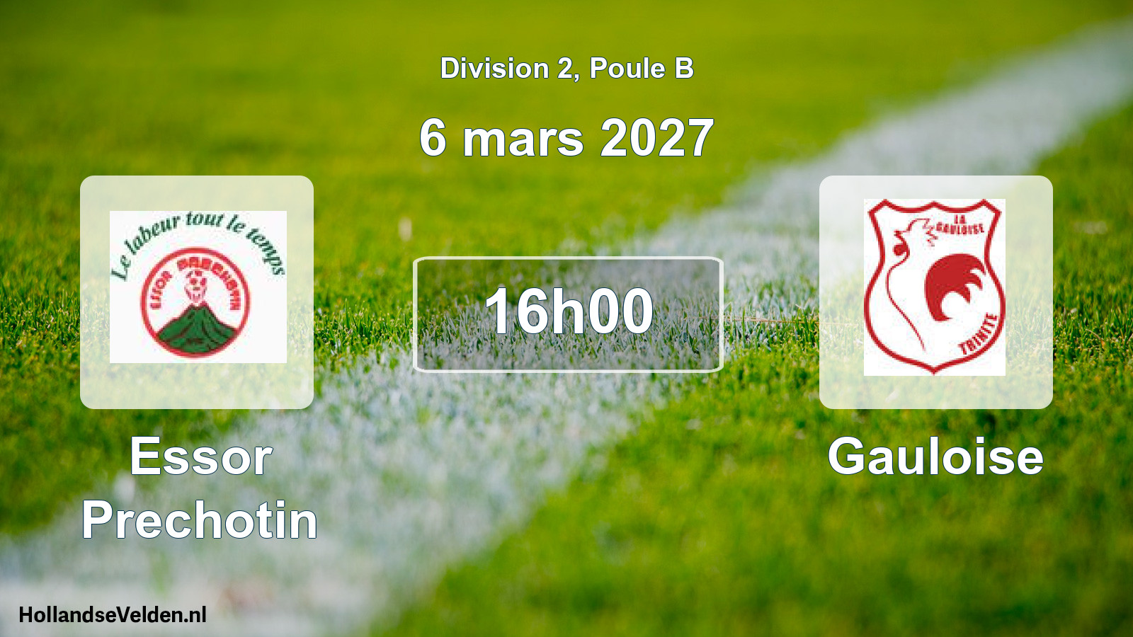 Match programmé: Essor Prechotin - Gauloise (6 mars 2027)