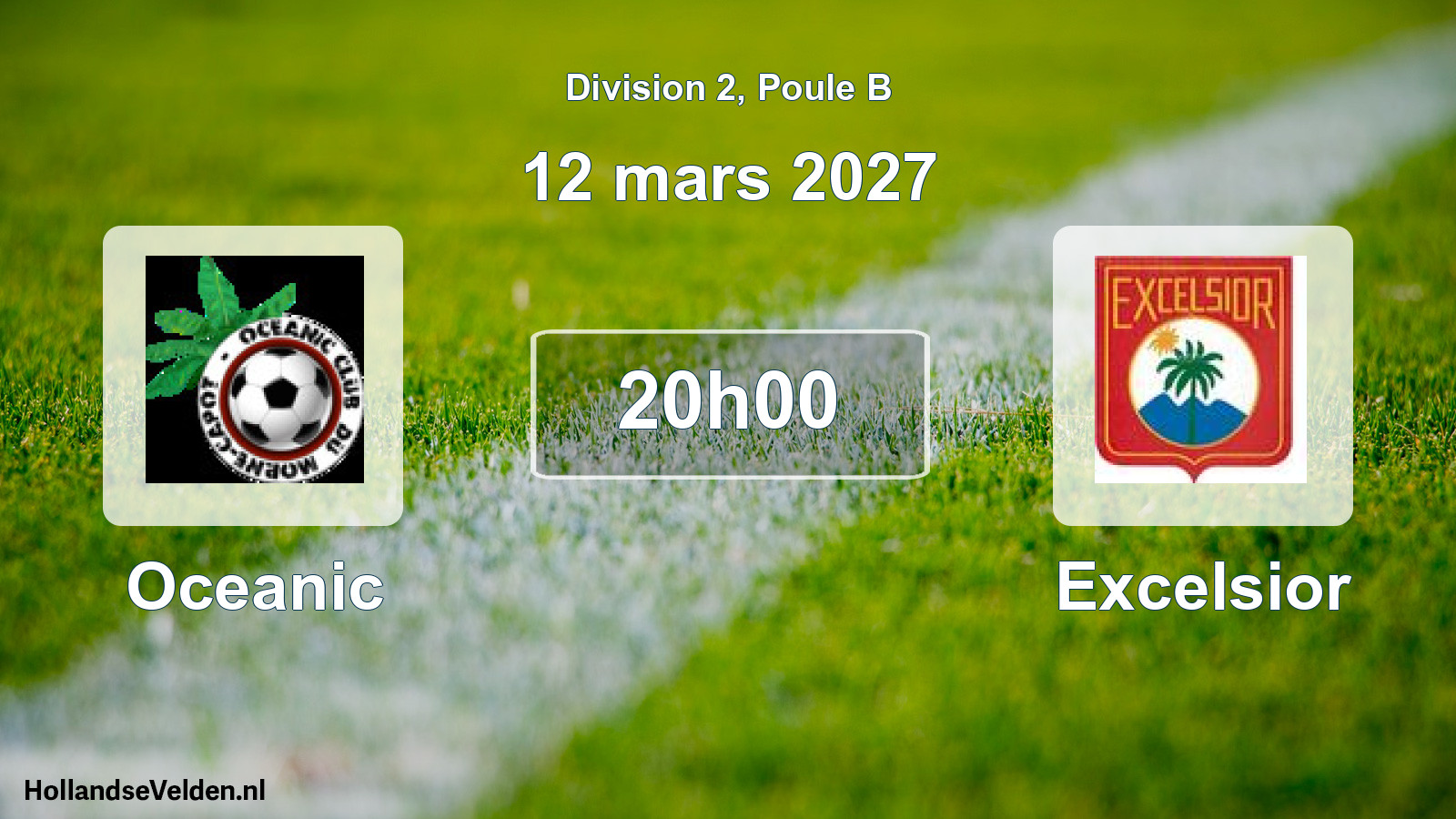 Match programmé: Oceanic - Excelsior (12 mars 2027)