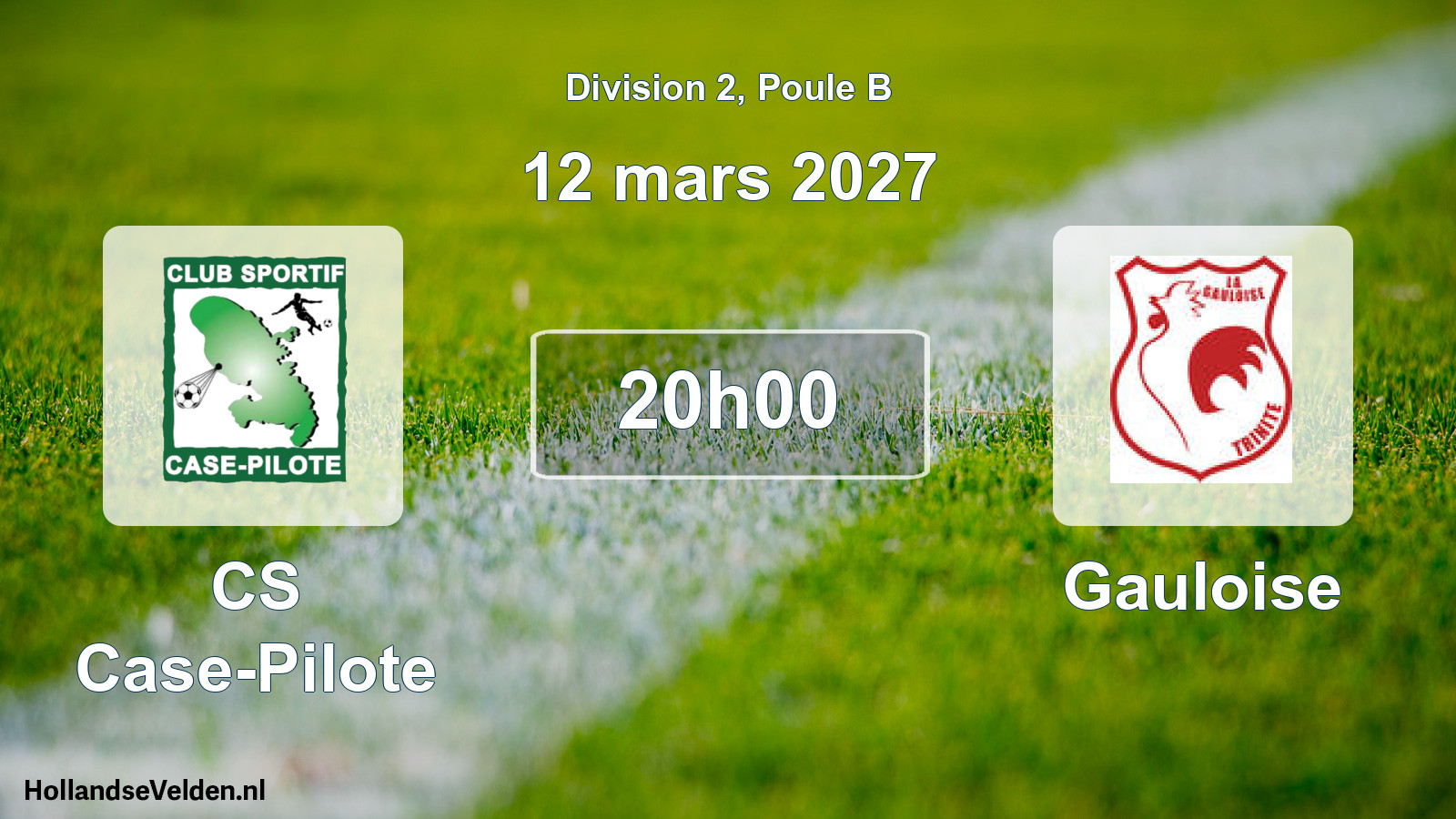 Match programmé: CS Case-Pilote - Gauloise (12 mars 2027)