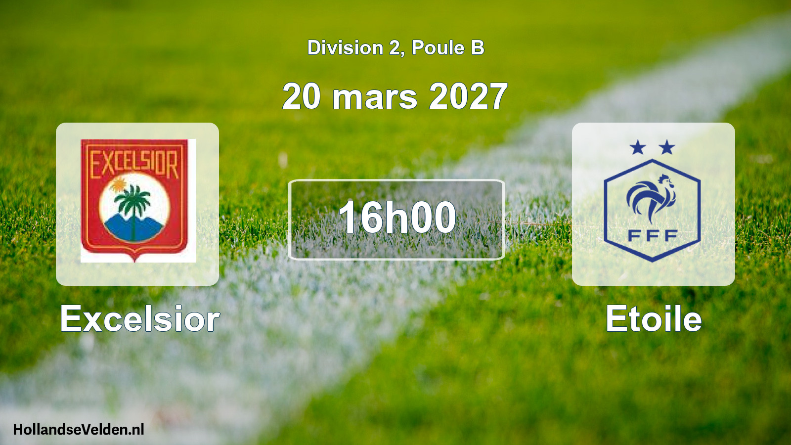 Match programmé: Excelsior - Etoile (20 mars 2027)