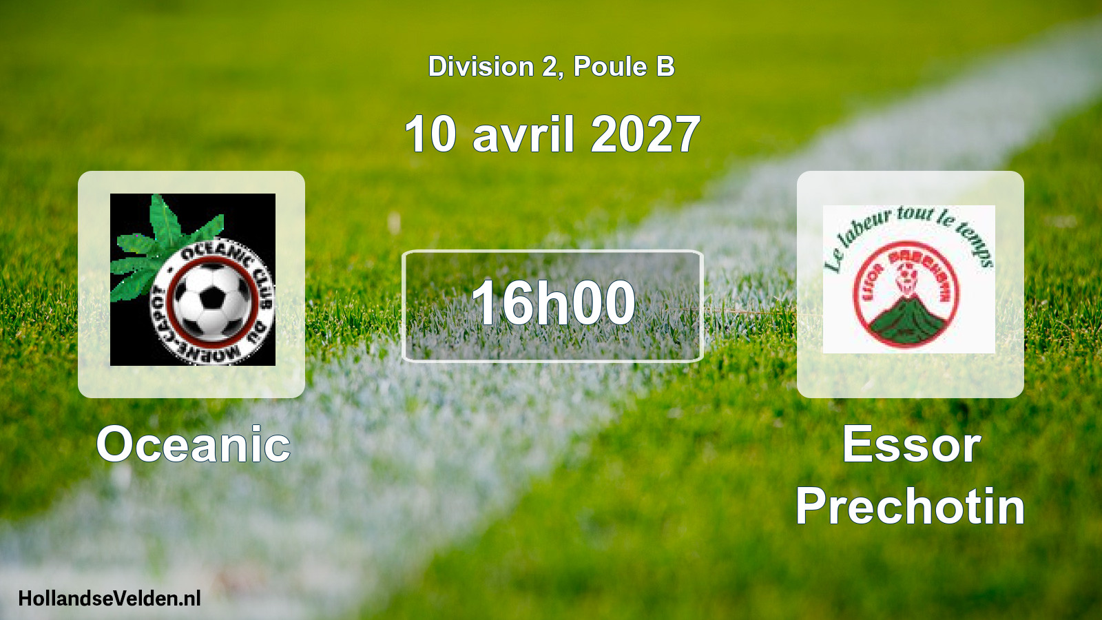 Match programmé: Oceanic - Essor Prechotin (10 avril 2027)