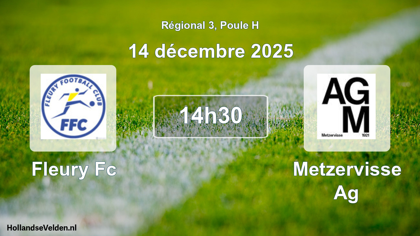 Scheduled Match: Fleury Fc - Metzervisse Ag (14 December 2025)