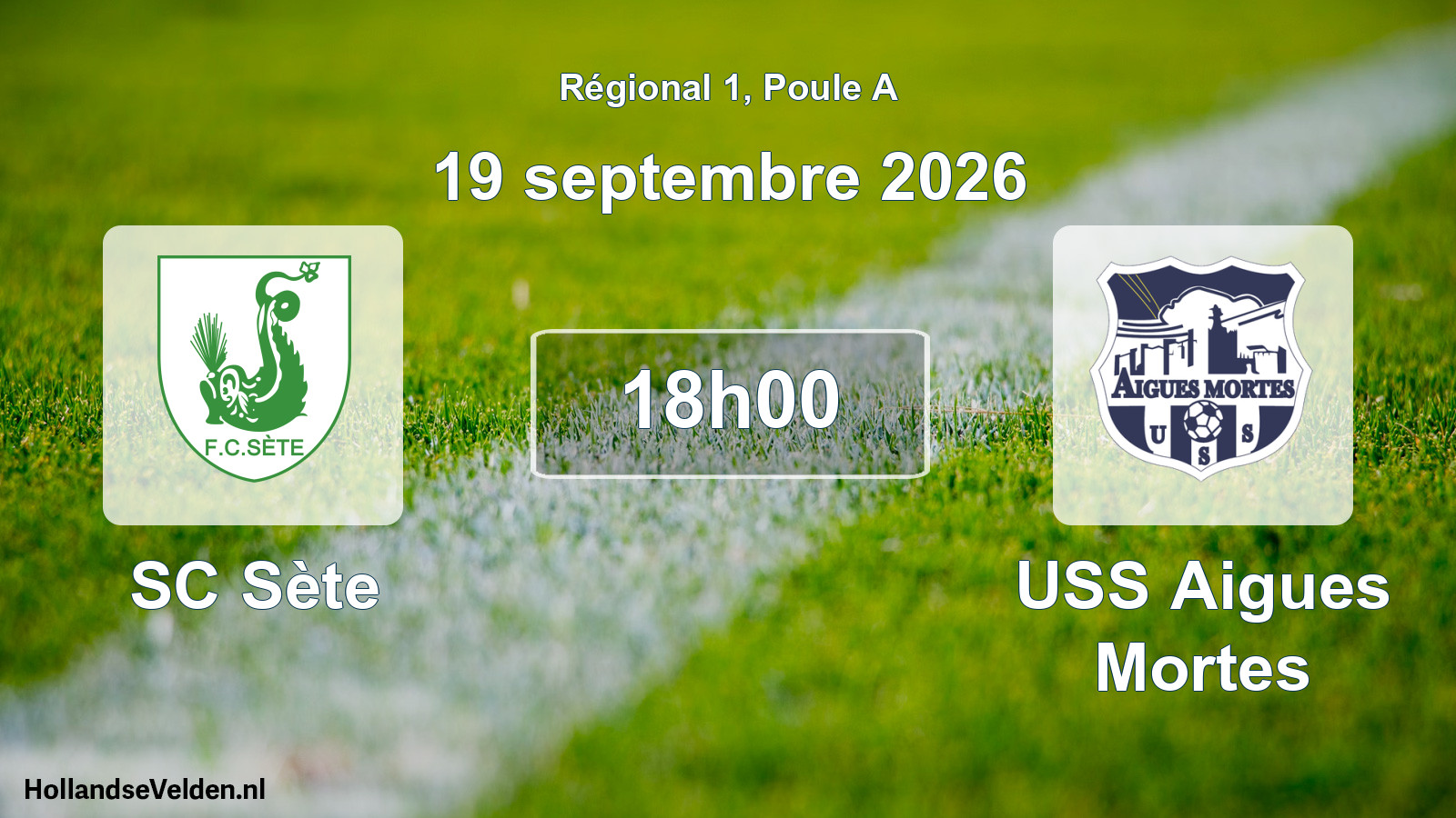 Match programmé: SC Sète - USS Aigues Mortes (19 septembre 2026)