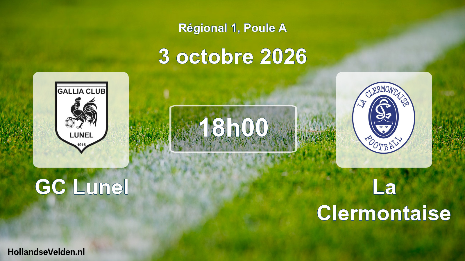 Match programmé: GC Lunel - La Clermontaise (3 octobre 2026)