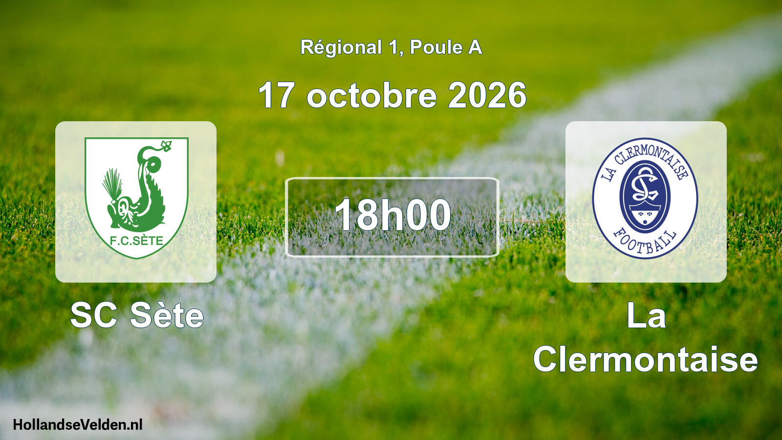 Match programmé: SC Sète - La Clermontaise (17 octobre 2026)