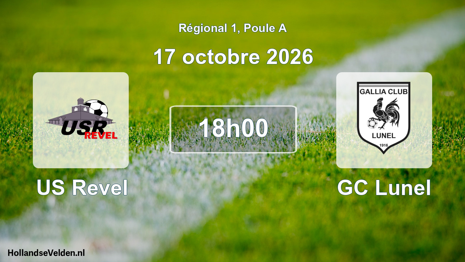 Match programmé: US Revel - GC Lunel (17 octobre 2026)