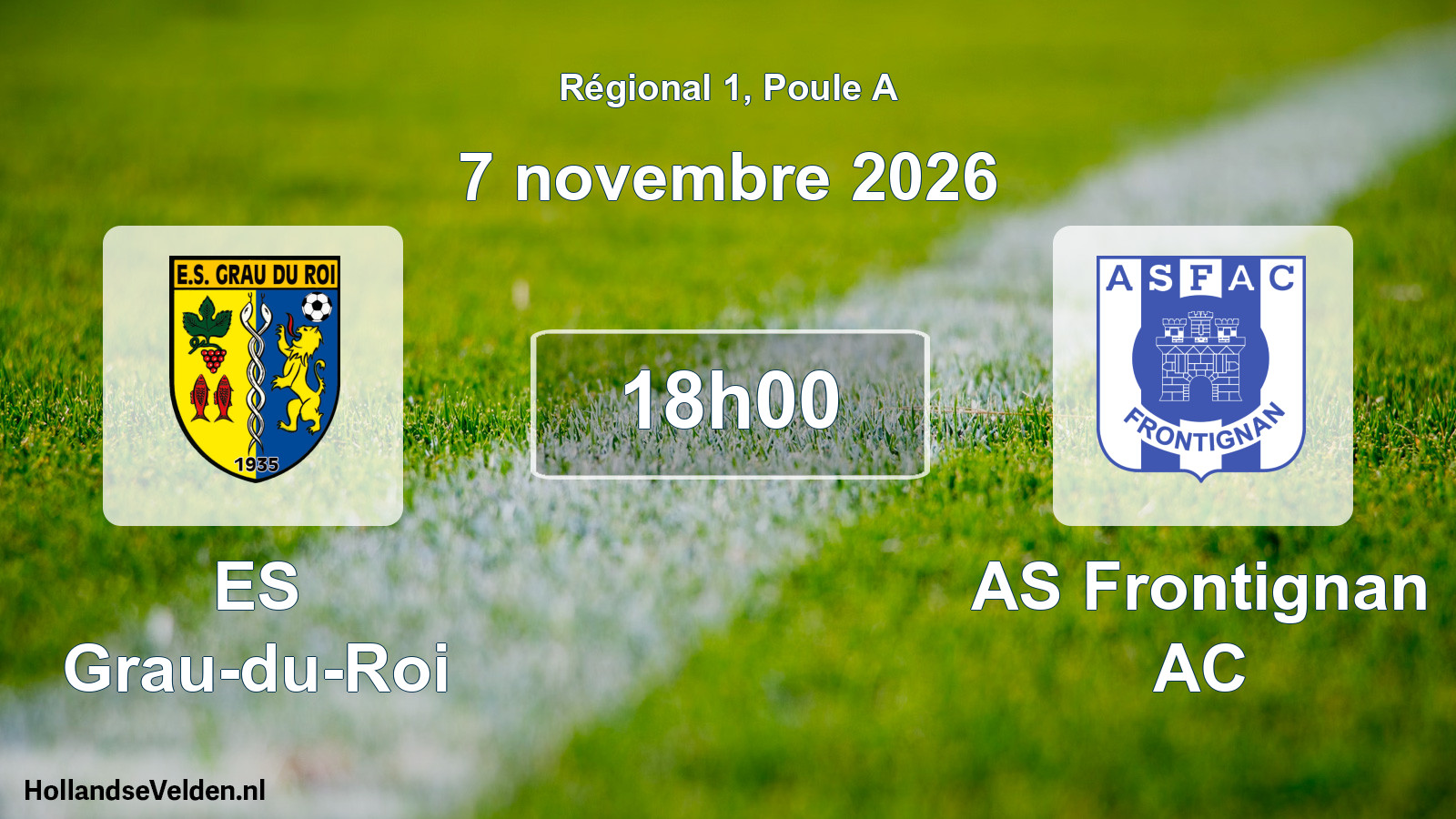 Match programmé: ES Grau-du-Roi - AS Frontignan AC (7 novembre 2026)