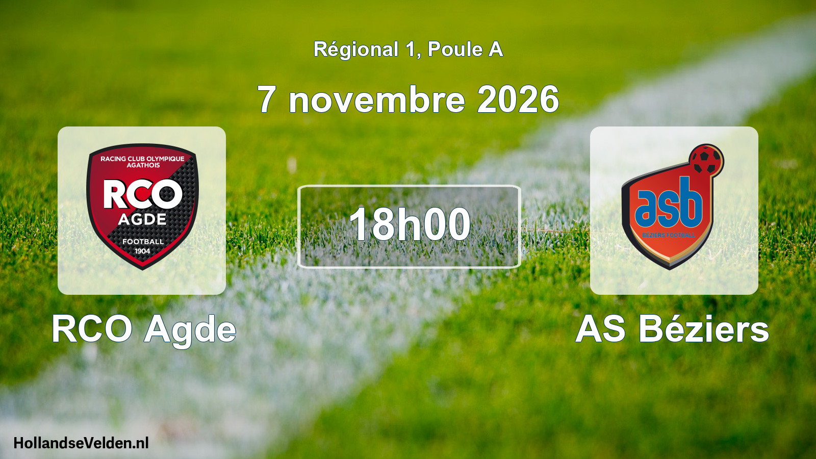 Scheduled Match: RCO Agde - AS Béziers (7 November 2026)