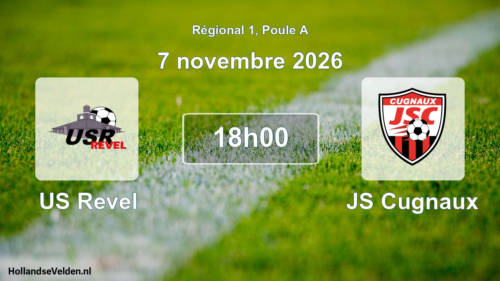 Match programmé: US Revel - JS Cugnaux (7 novembre 2026)