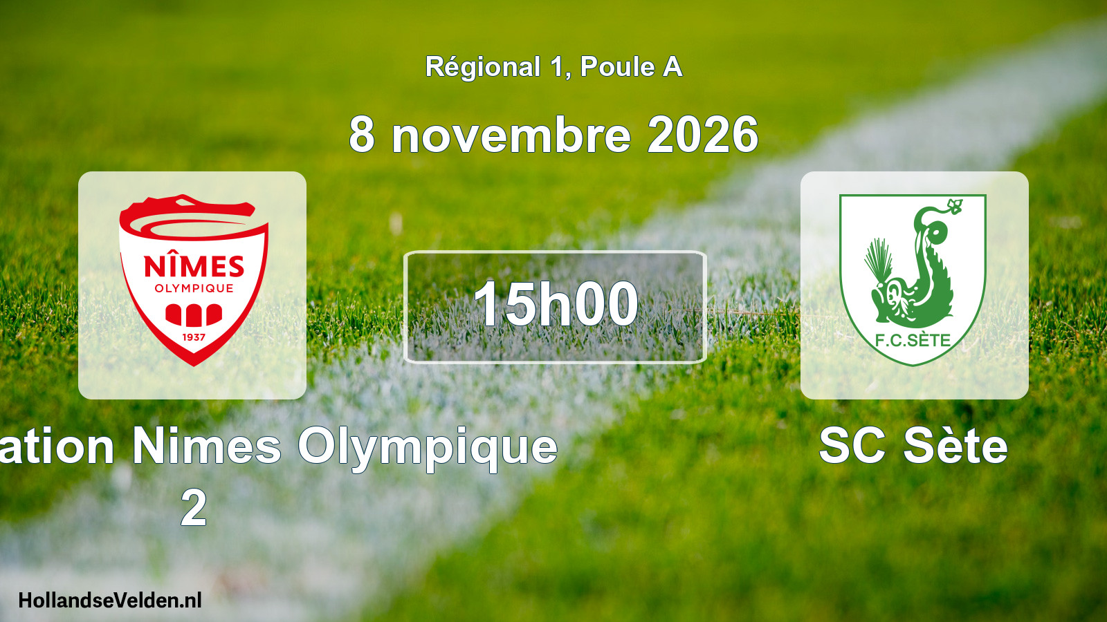 Match programmé: Association Nimes Olympique 2 - SC Sète (8 novembre 2026)