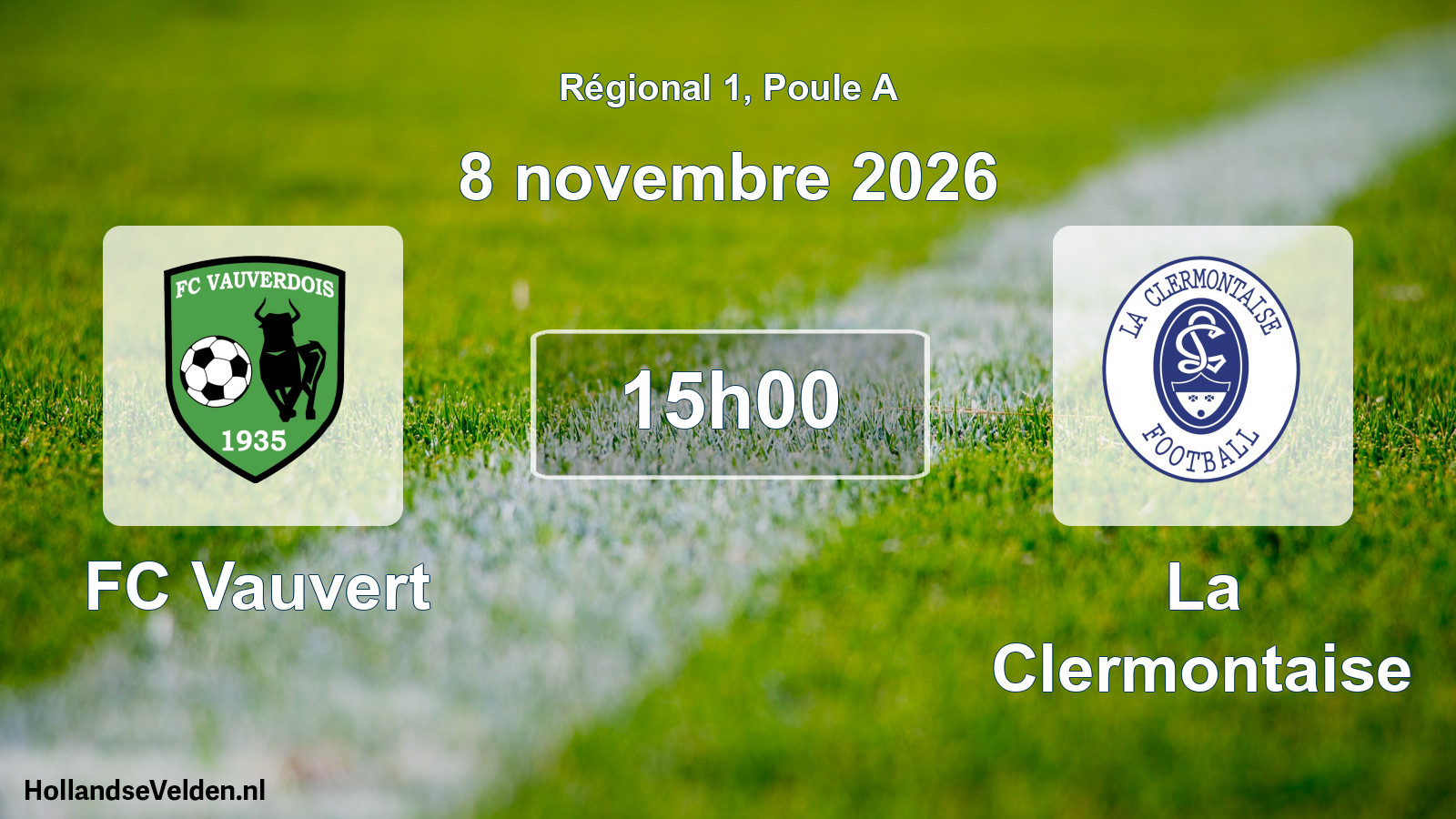 Match programmé: FC Vauvert - La Clermontaise (8 novembre 2026)