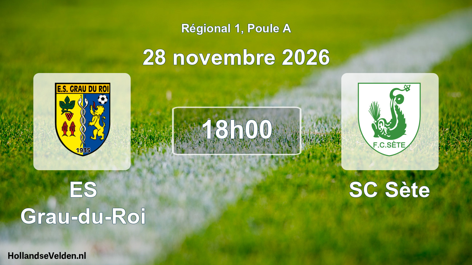 Match programmé: ES Grau-du-Roi - SC Sète (28 novembre 2026)