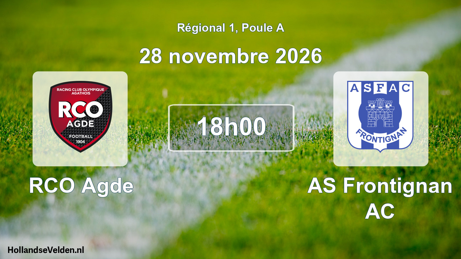 Scheduled Match: RCO Agde - AS Frontignan AC (28 November 2026)