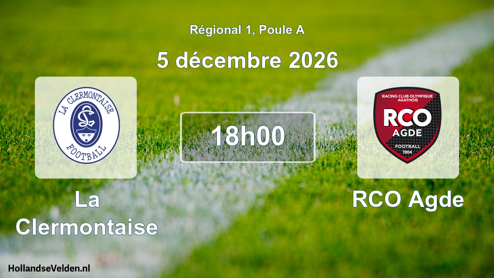 Match programmé: La Clermontaise - RCO Agde (5 décembre 2026)