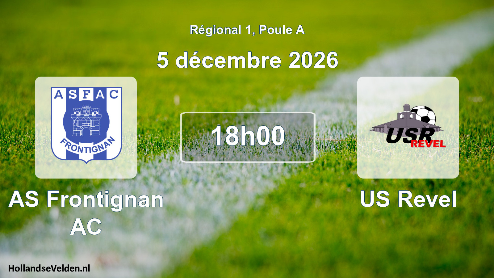 Match programmé: AS Frontignan AC - US Revel (5 décembre 2026)