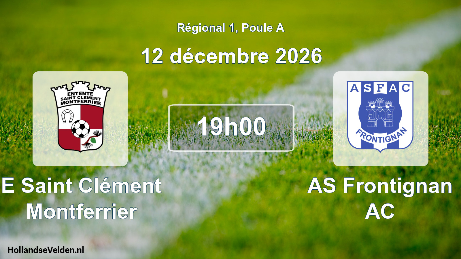 Scheduled Match: E Saint Clément Montferrier - AS Frontignan AC (12 December 2026)
