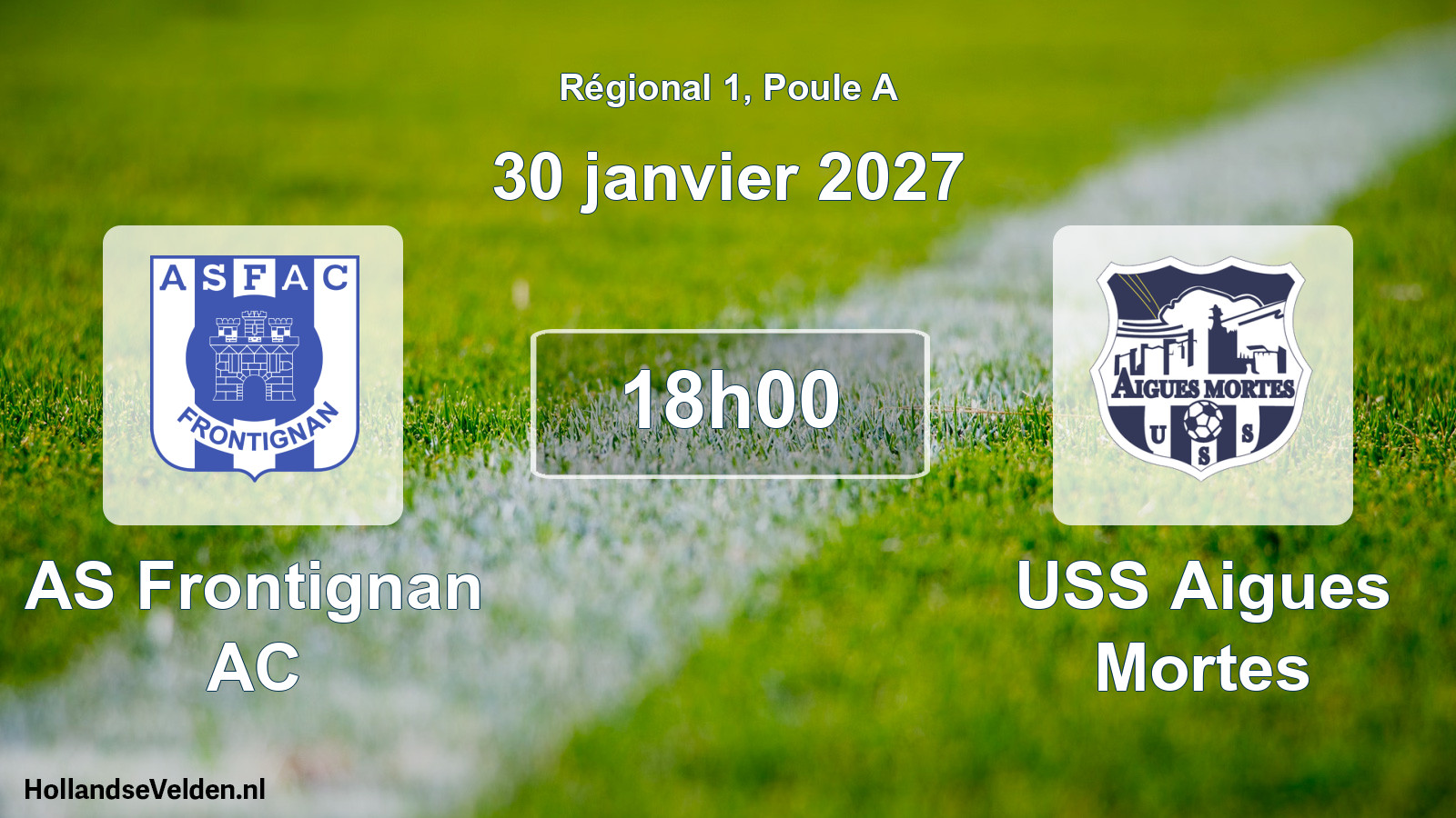 Match programmé: AS Frontignan AC - USS Aigues Mortes (30 janvier 2027)