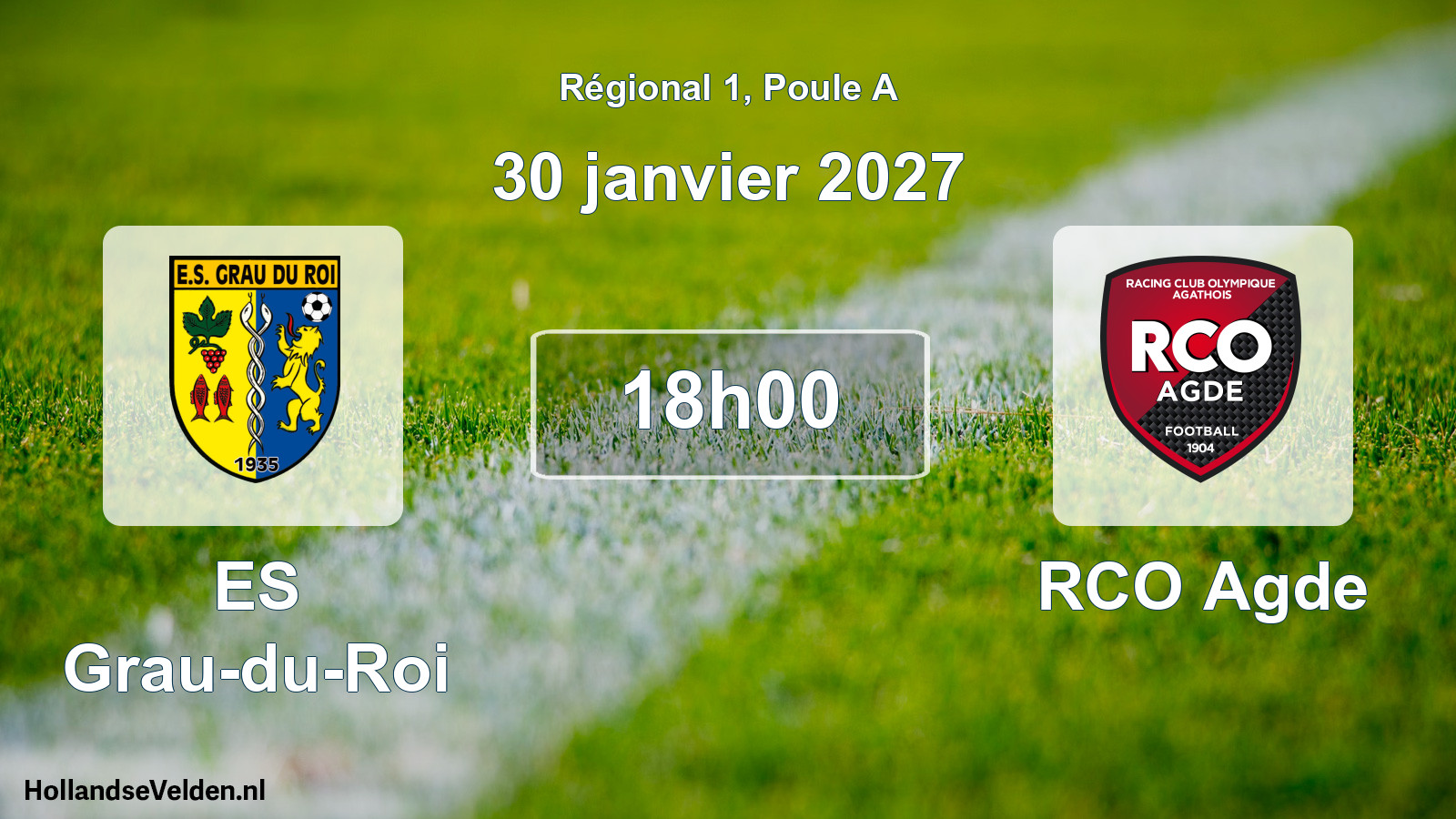 Match programmé: ES Grau-du-Roi - RCO Agde (30 janvier 2027)