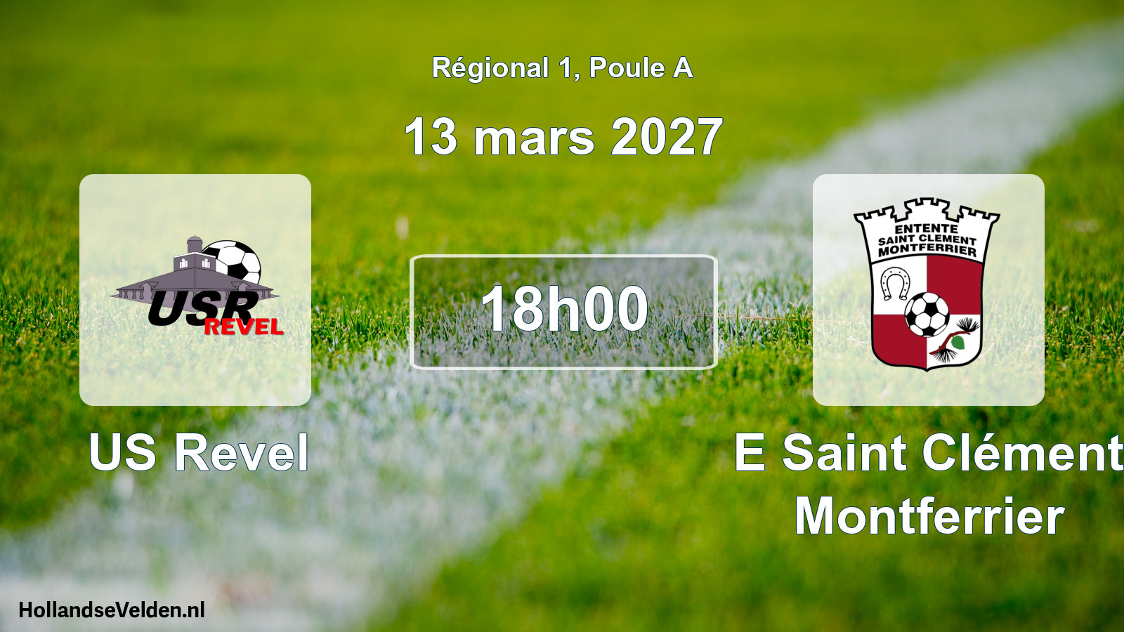 Match programmé: US Revel - E Saint Clément Montferrier (13 mars 2027)