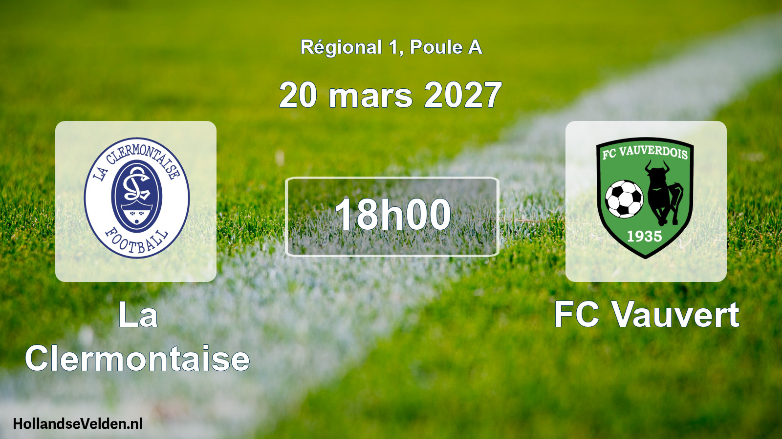 Match programmé: La Clermontaise - FC Vauvert (20 mars 2027)