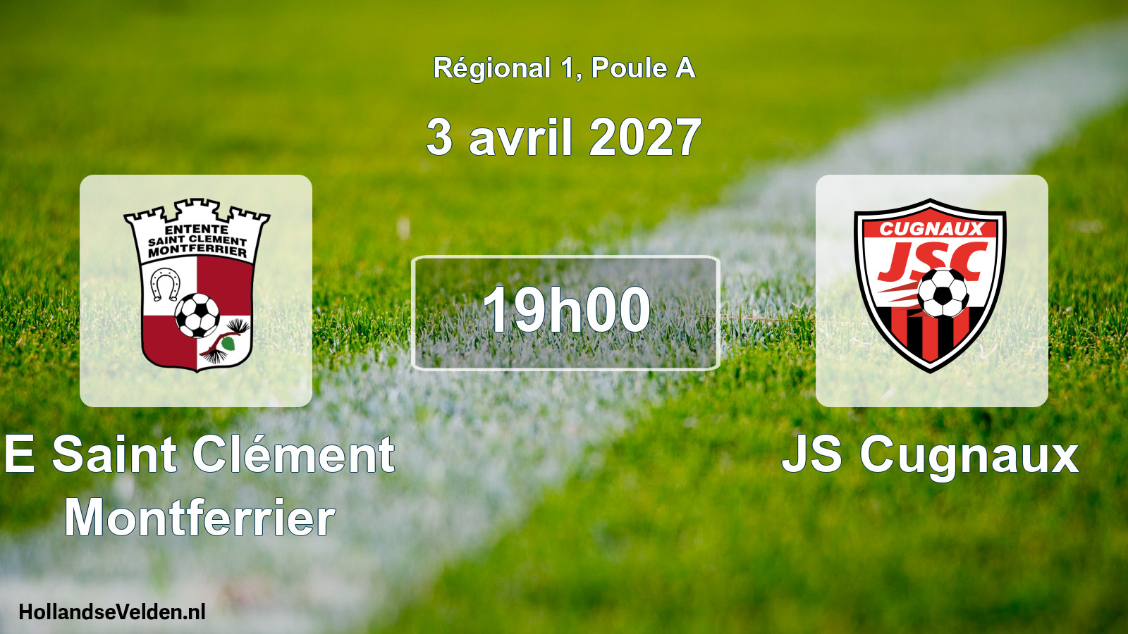 Scheduled Match: E Saint Clément Montferrier - JS Cugnaux (3 April 2027)