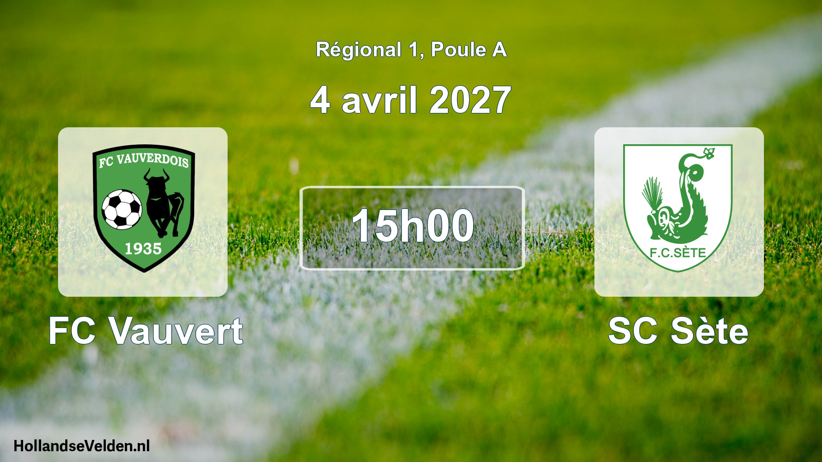 Match programmé: FC Vauvert - SC Sète (4 avril 2027)