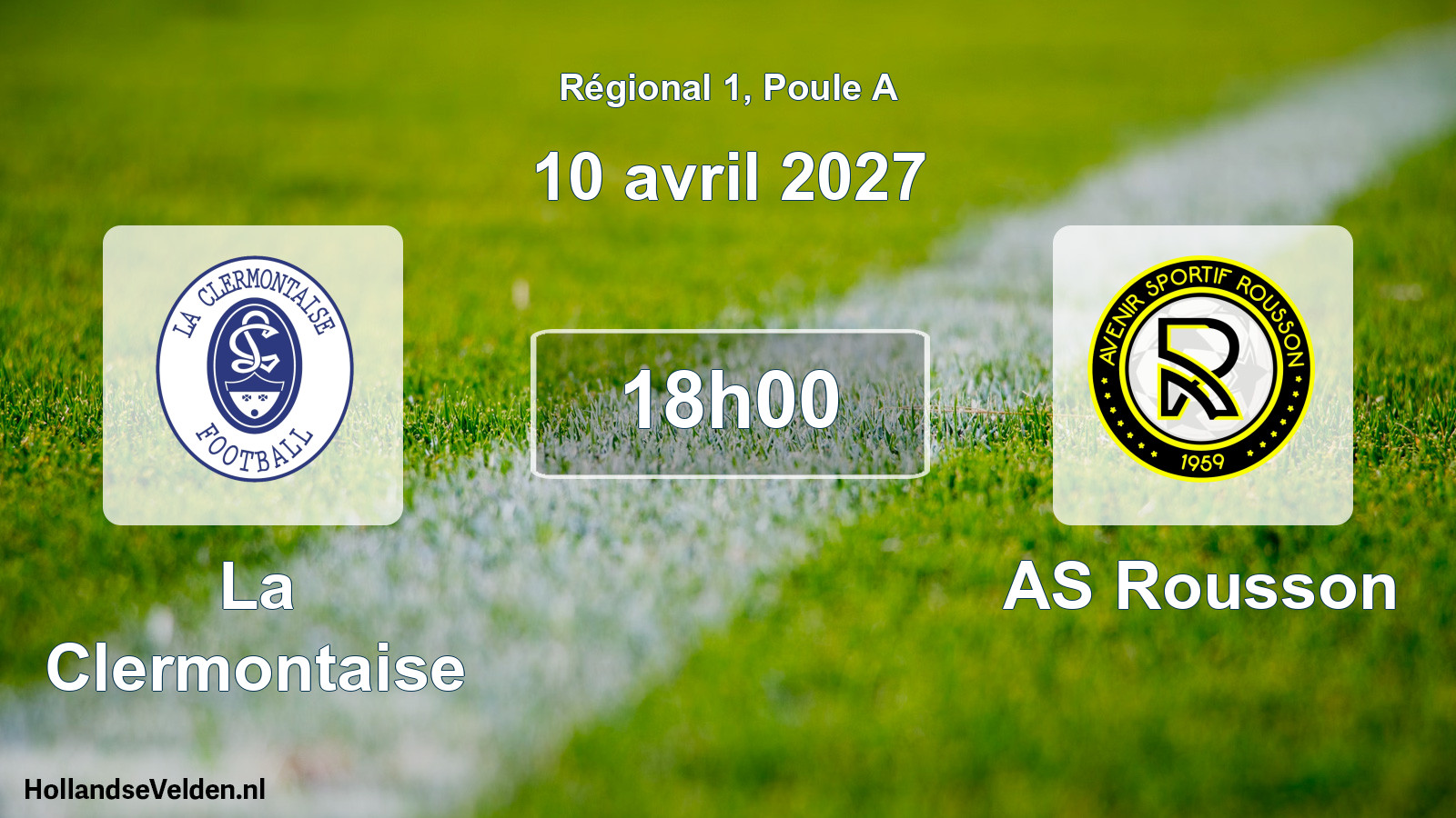 Match programmé: La Clermontaise - AS Rousson (10 avril 2027)