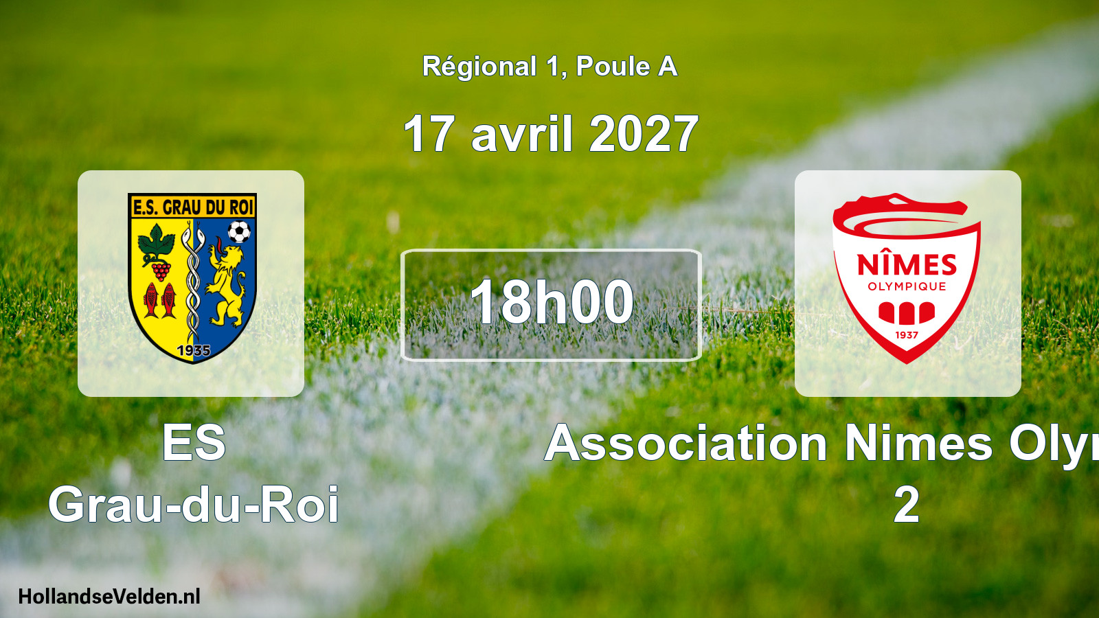 Match programmé: ES Grau-du-Roi - Association Nimes Olympique 2 (17 avril 2027)