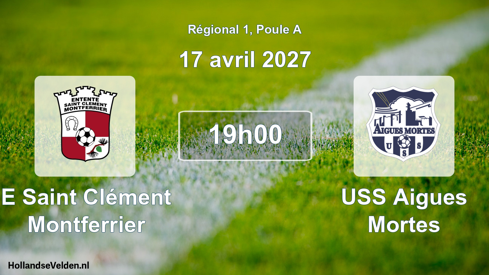 Match programmé: E Saint Clément Montferrier - USS Aigues Mortes (17 avril 2027)