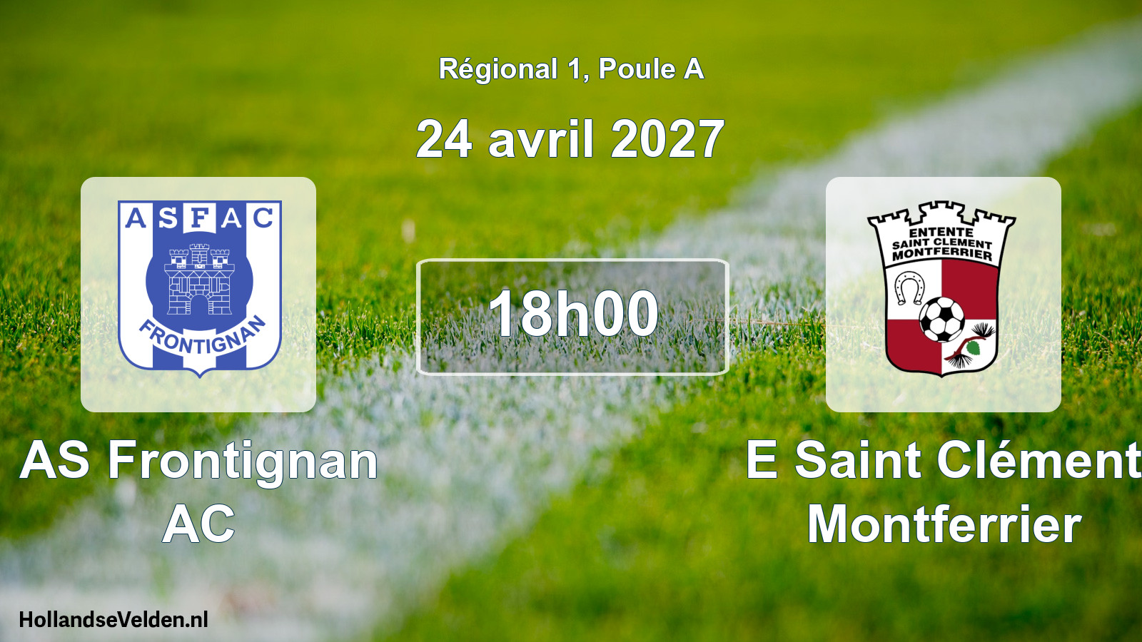 Match programmé: AS Frontignan AC - E Saint Clément Montferrier (24 avril 2027)