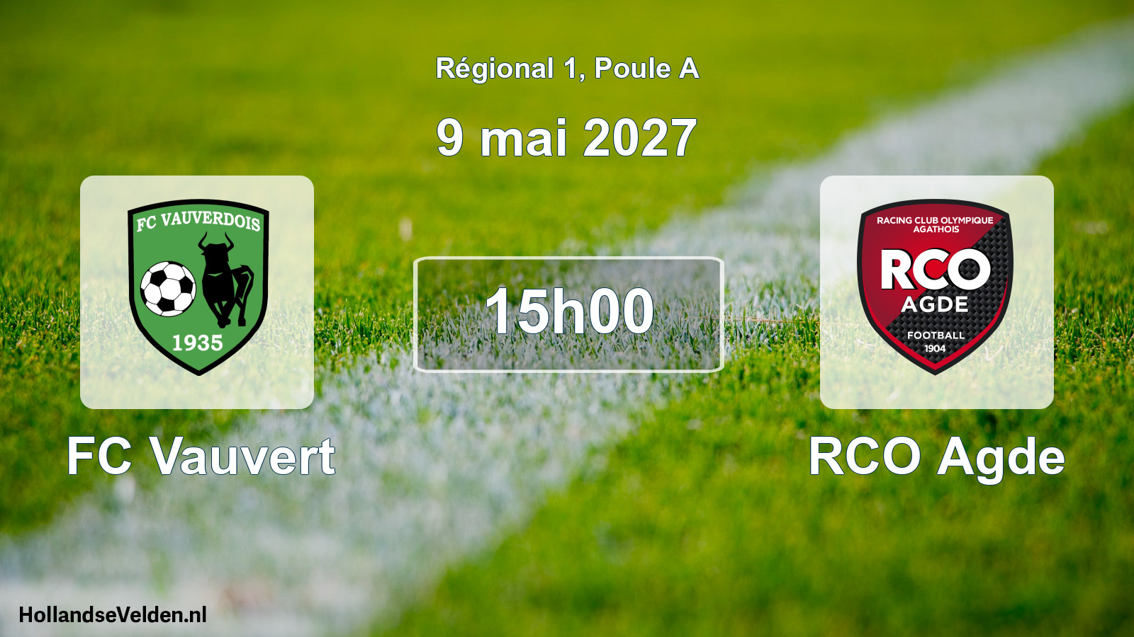 Match programmé: FC Vauvert - RCO Agde (9 mai 2027)