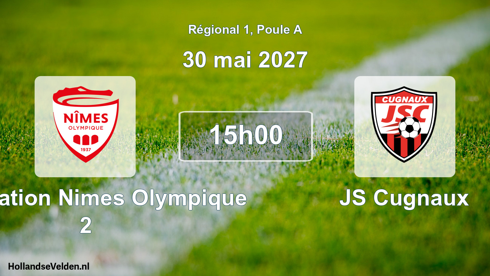 Match programmé: Association Nimes Olympique 2 - JS Cugnaux (30 mai 2027)