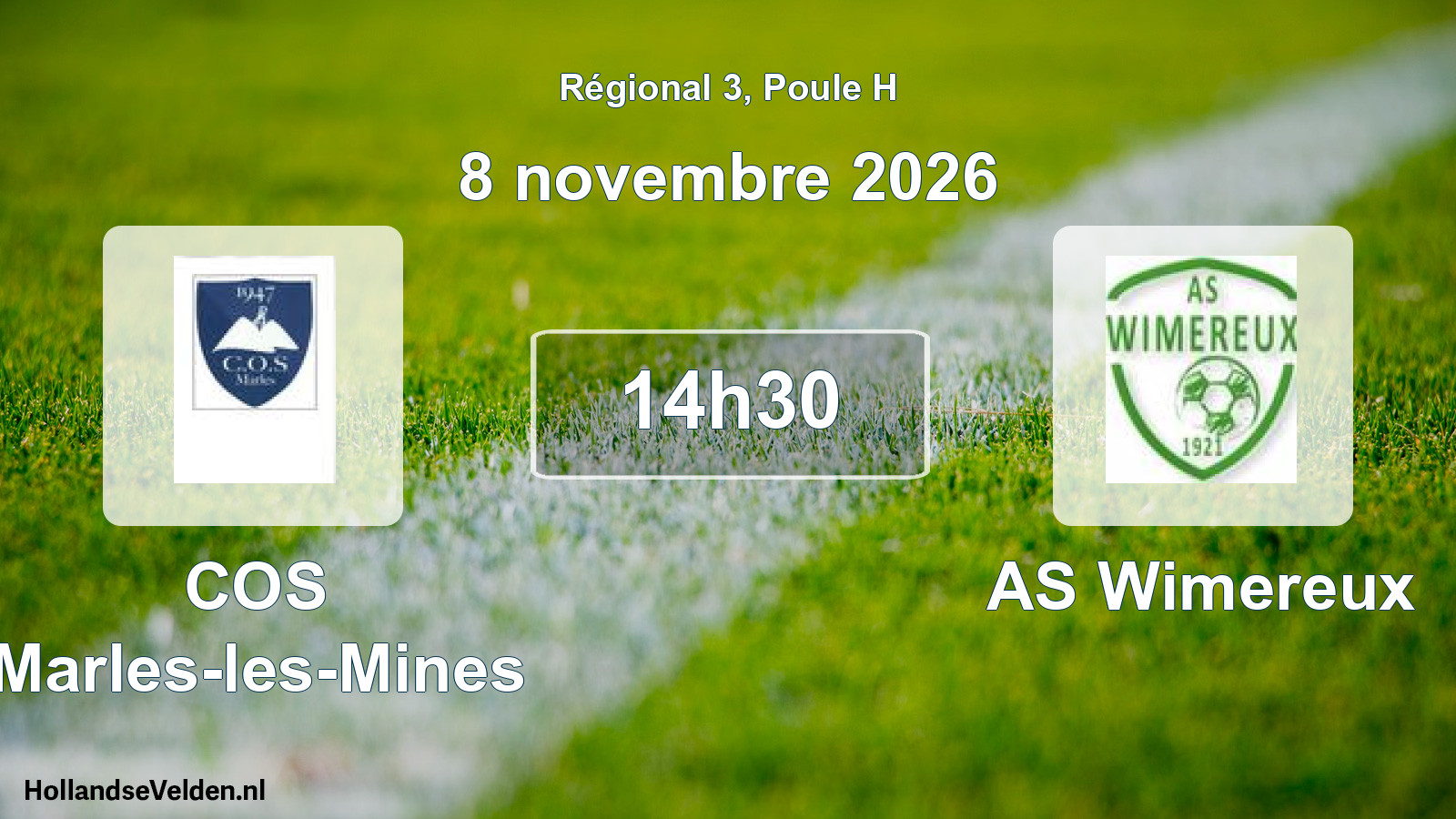 Scheduled Match: COS Marles-les-Mines - AS Wimereux (8 November 2026)