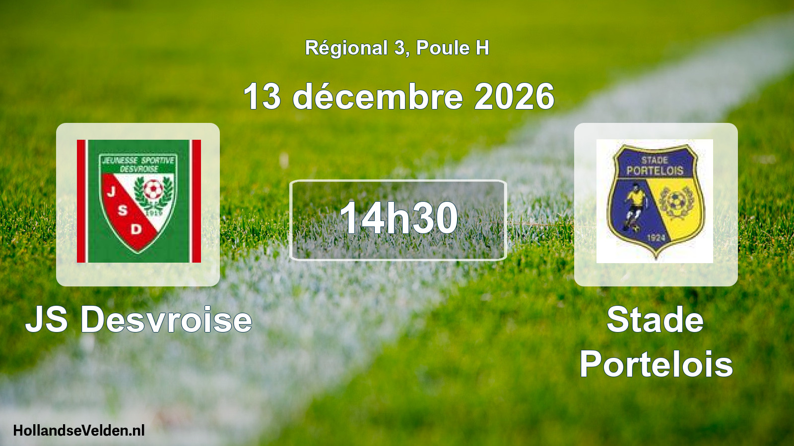 Scheduled Match: JS Desvroise - Stade Portelois (13 December 2026)