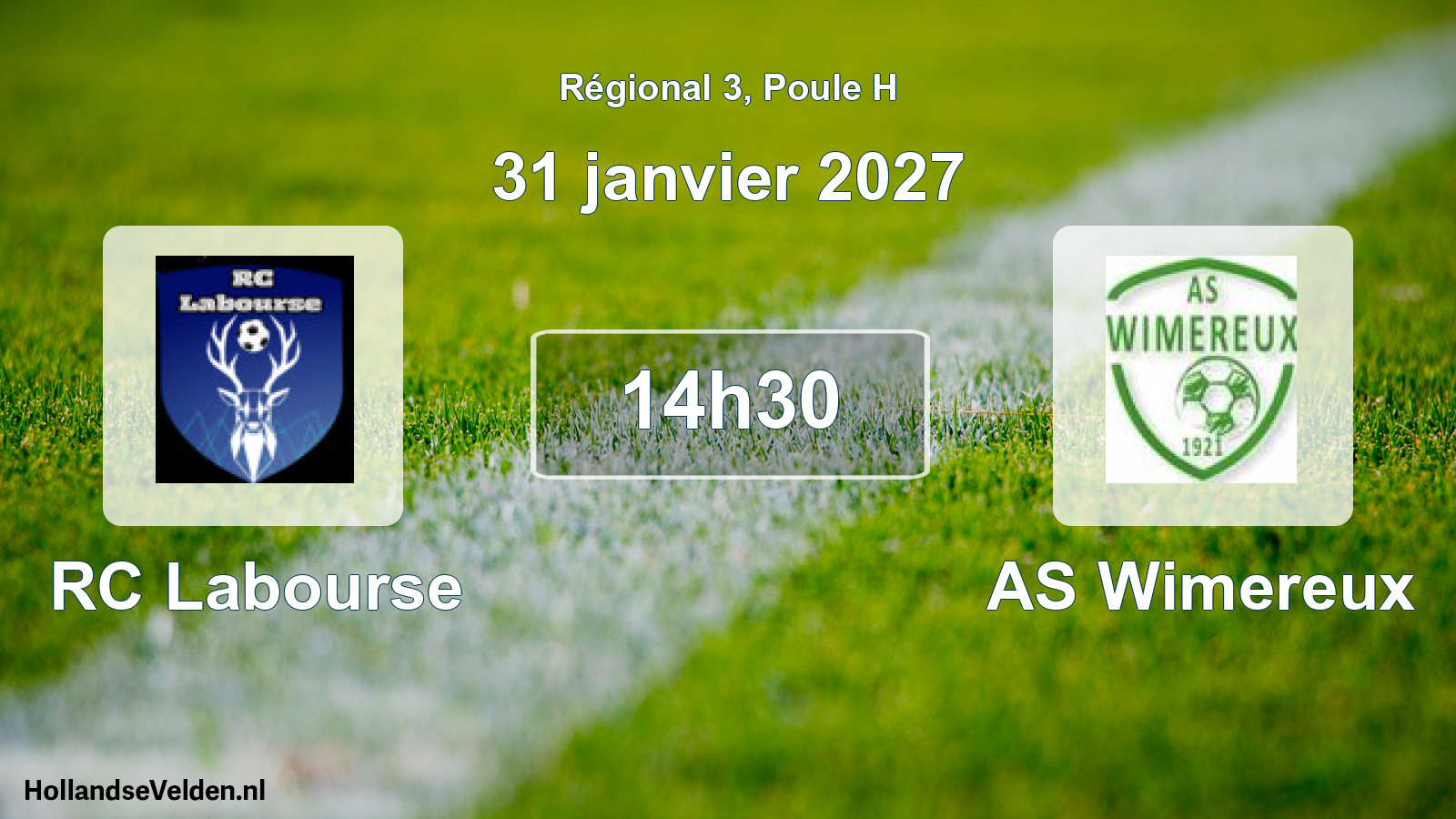 Match programmé: RC Labourse - AS Wimereux (31 janvier 2027)