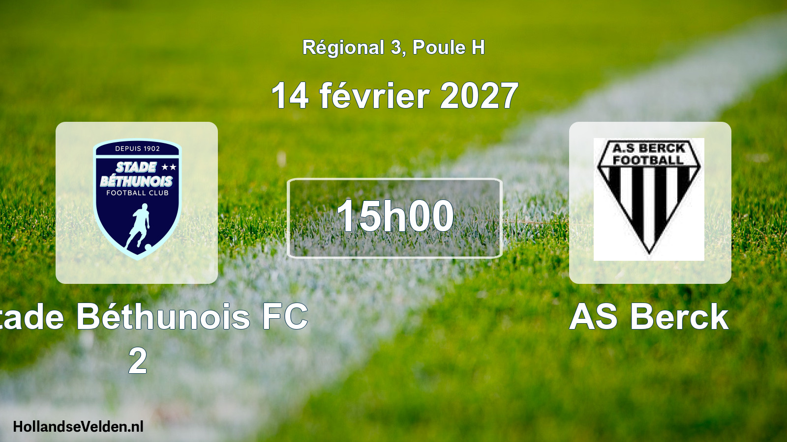 Scheduled Match: Stade Béthunois FC 2 - AS Berck (14 February 2027)