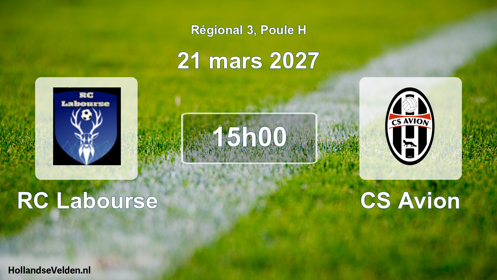 Match programmé: RC Labourse - CS Avion (21 mars 2027)