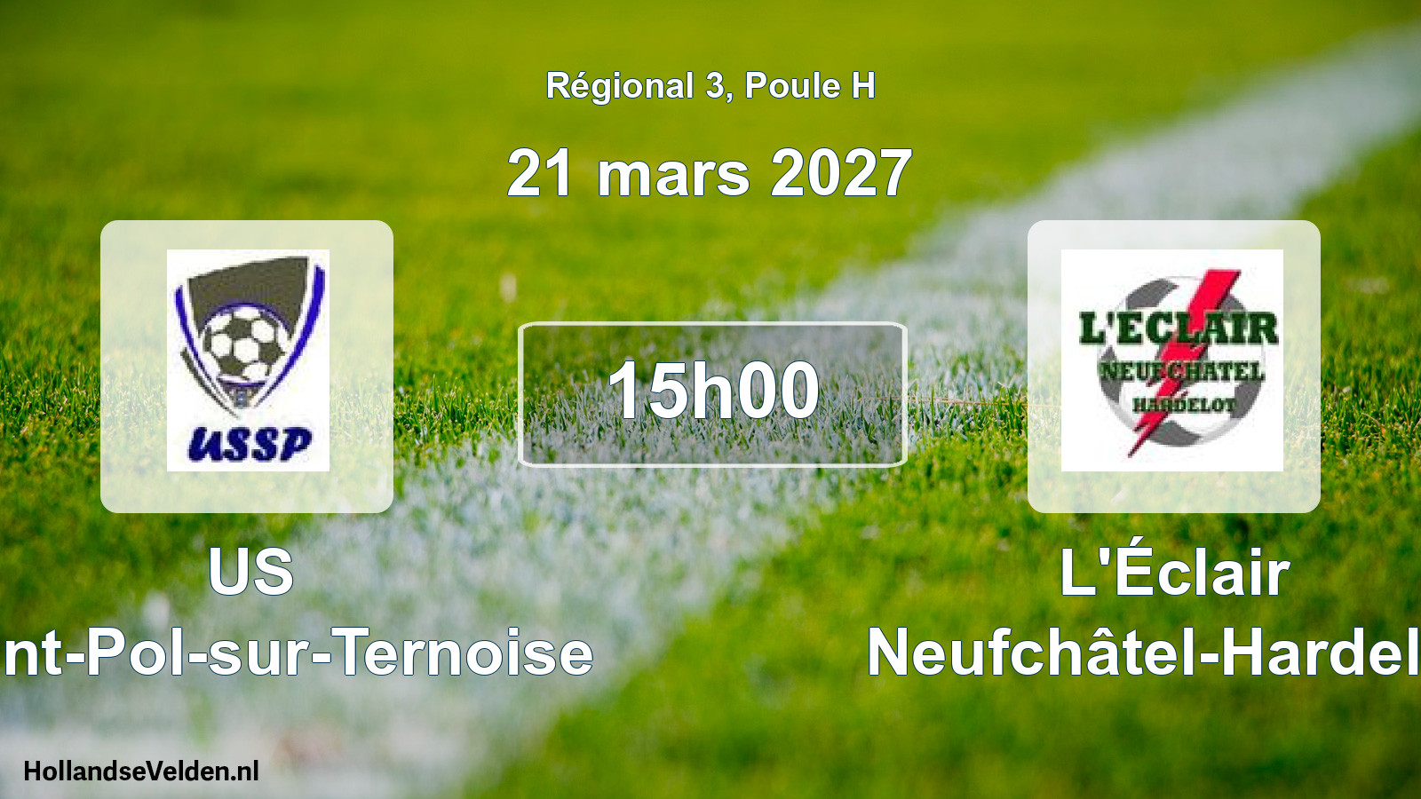 Match programmé: US Saint-Pol-sur-Ternoise - L'Éclair Neufchâtel-Hardelot (21 mars 2027)