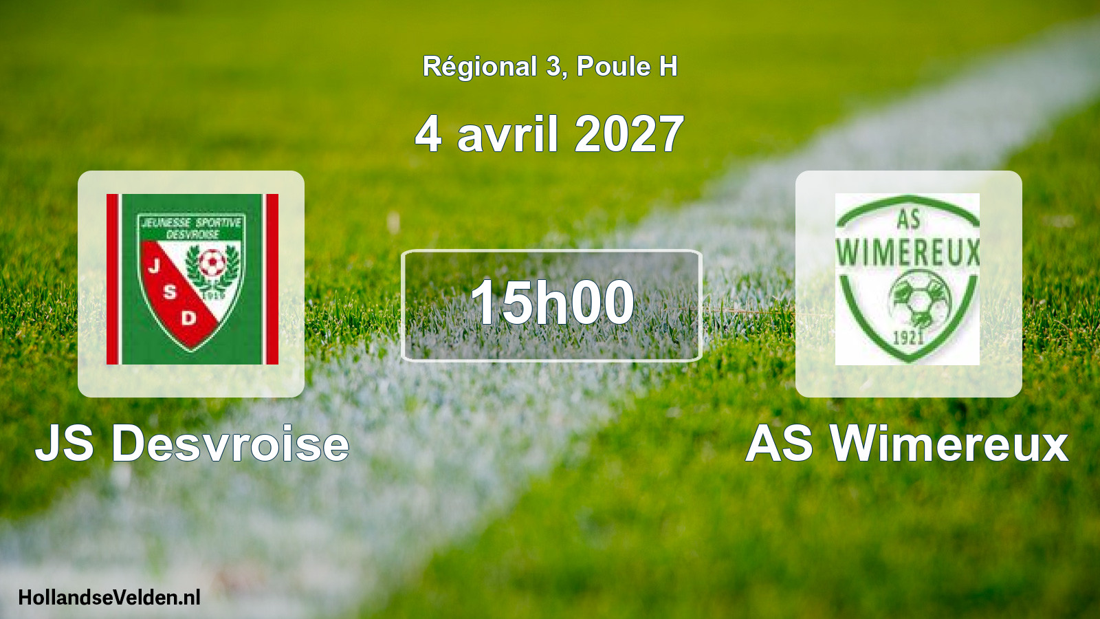 Scheduled Match: JS Desvroise - AS Wimereux (4 April 2027)