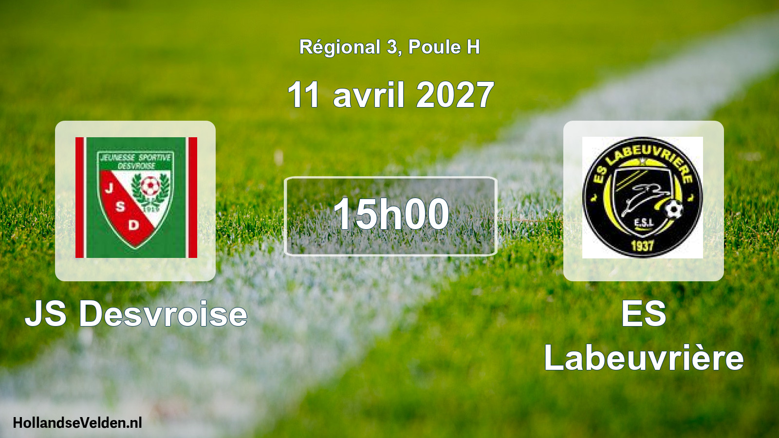 Scheduled Match: JS Desvroise - ES Labeuvrière (11 April 2027)