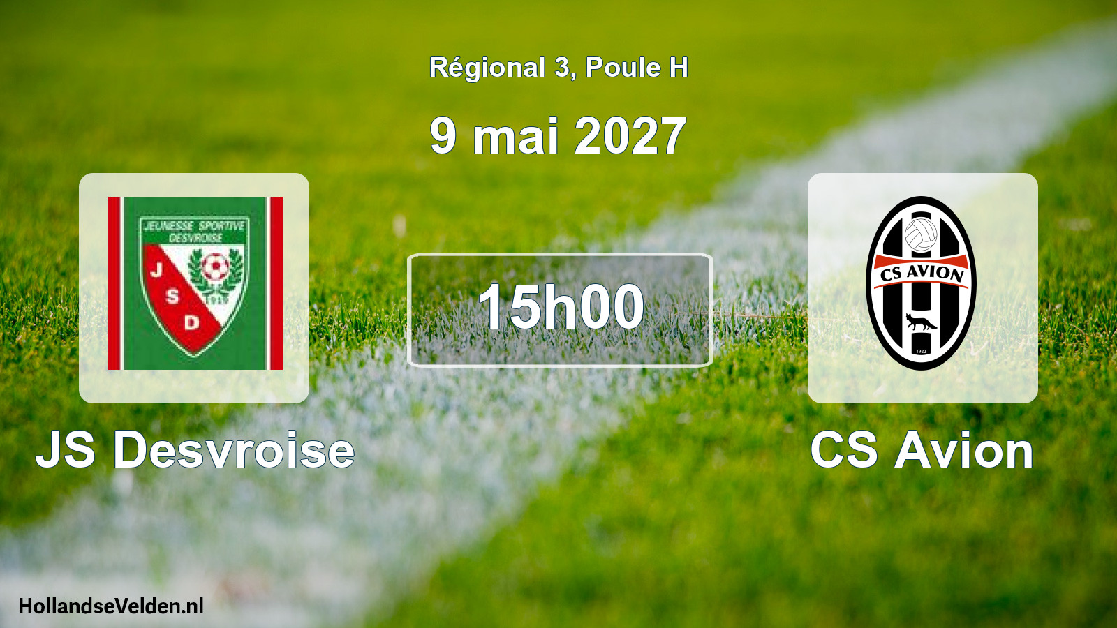 Scheduled Match: JS Desvroise - CS Avion (9 May 2027)