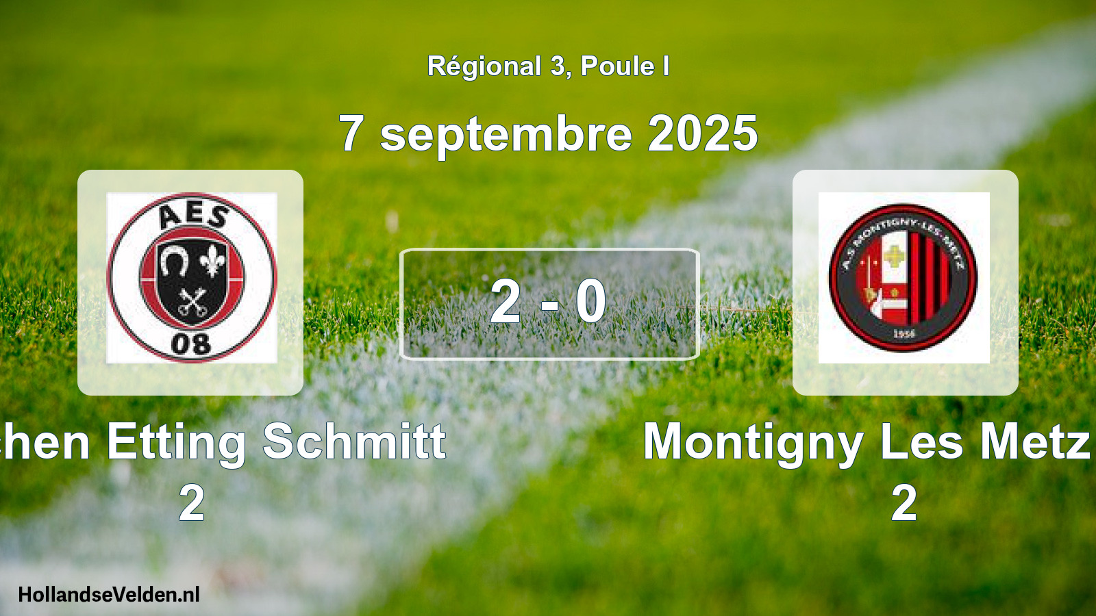 Total number of matches played: Achen Etting Schmitt 2 - Montigny Les Metz As 2 2 - 0 (7 September 2025)