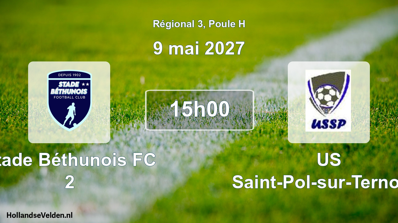 Geplande wedstrijd: Stade Béthunois FC 2 - US Saint-Pol-sur-Ternoise (9 mei 2027)