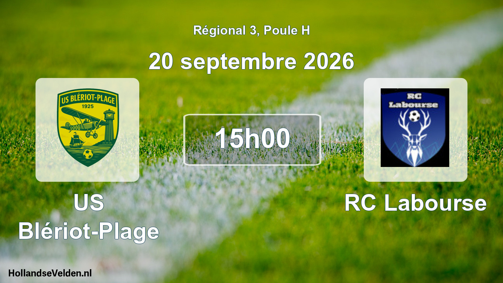 Scheduled Match: US Blériot-Plage - RC Labourse (20 September 2026)