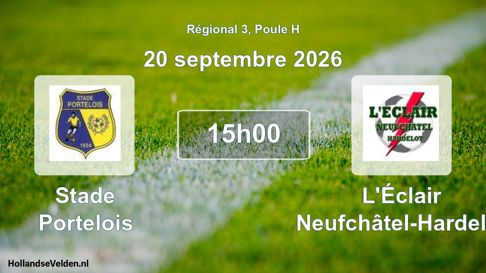 Scheduled Match: Stade Portelois - L'Éclair Neufchâtel-Hardelot (20 September 2026)