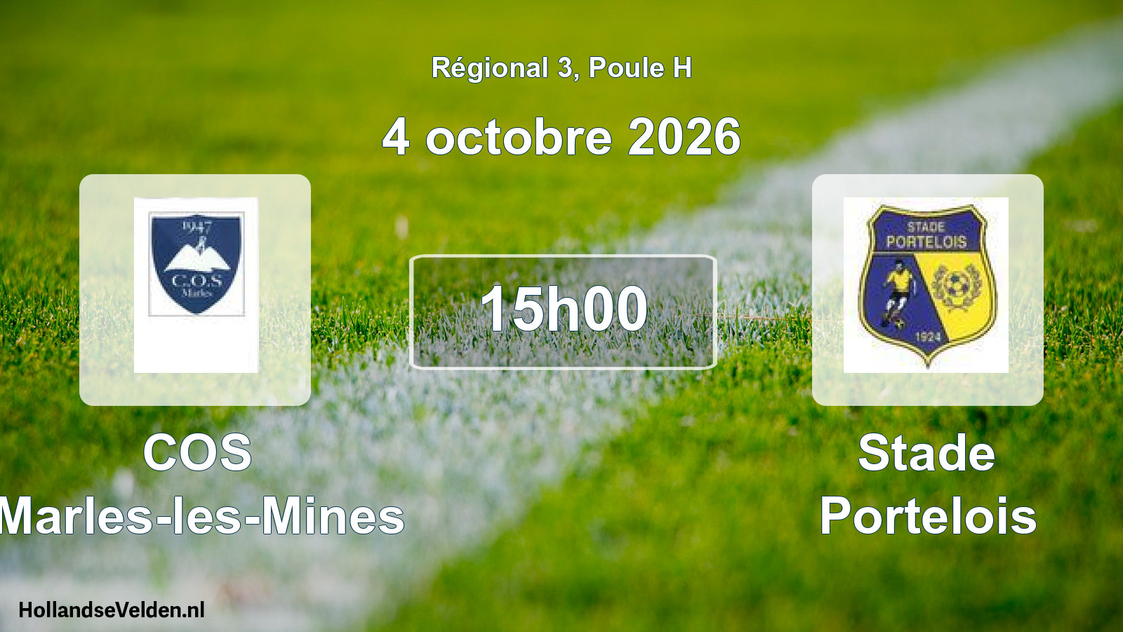 Scheduled Match: COS Marles-les-Mines - Stade Portelois (4 October 2026)