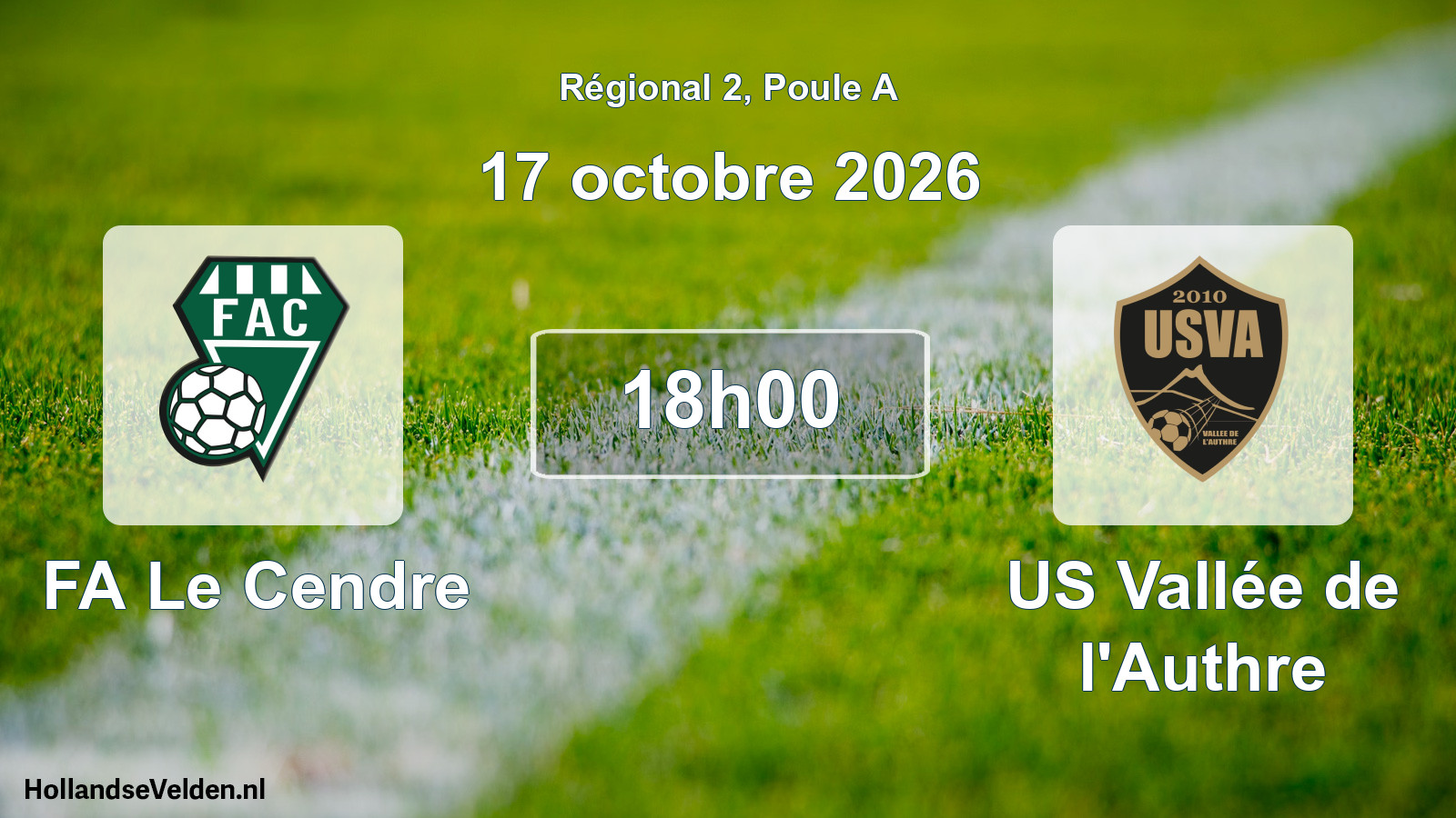 Scheduled Match: FA Le Cendre - US Vallée de l'Authre (17 October 2026)