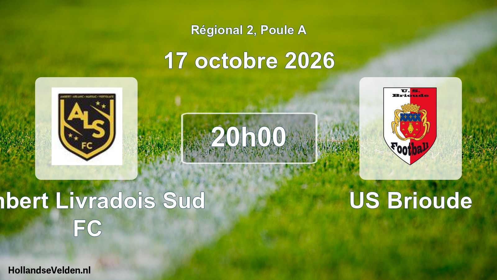 Match programmé: Ambert Livradois Sud FC - US Brioude (17 octobre 2026)